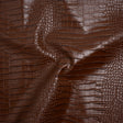 Crocodile Faux Leather Vinyl - Brown - Kristin Collection