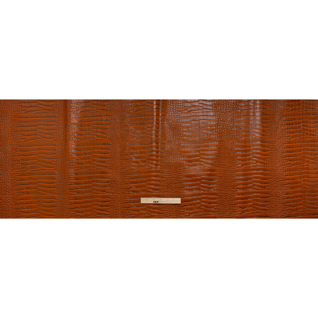 Crocodile Faux Leather Vinyl - Burnt Orange - Kristin Collection