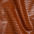 Crocodile Faux Leather Vinyl - Burnt Orange - Kristin Collection