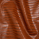 Crocodile Faux Leather Vinyl - Burnt Orange - Kristin Collection