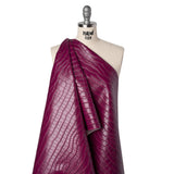Crocodile Faux Leather Vinyl - Purple Fuchsia - Kristin Collection