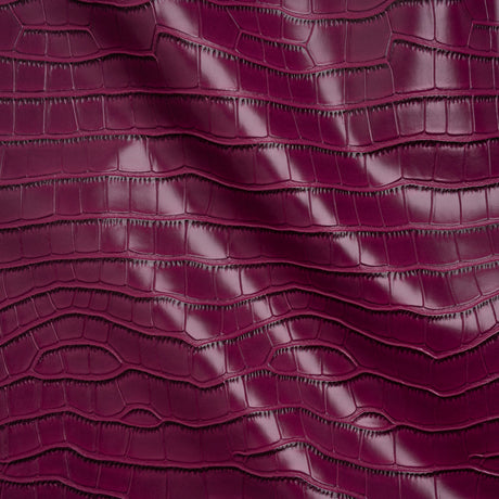 Crocodile Faux Leather Vinyl - Purple Fuchsia - Kristin Collection