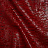 Crocodile Faux Leather Vinyl - Tango Red - Kristin Collection
