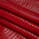 Crocodile Faux Leather Vinyl - Red - Kristin Collection