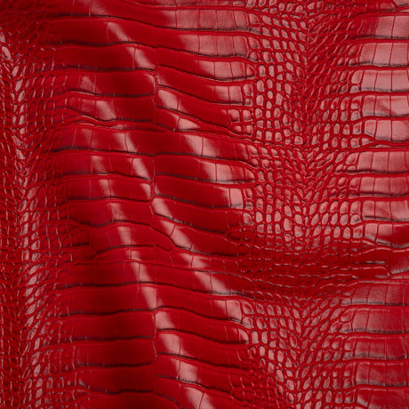 Crocodile Faux Leather Vinyl - Red - Kristin Collection