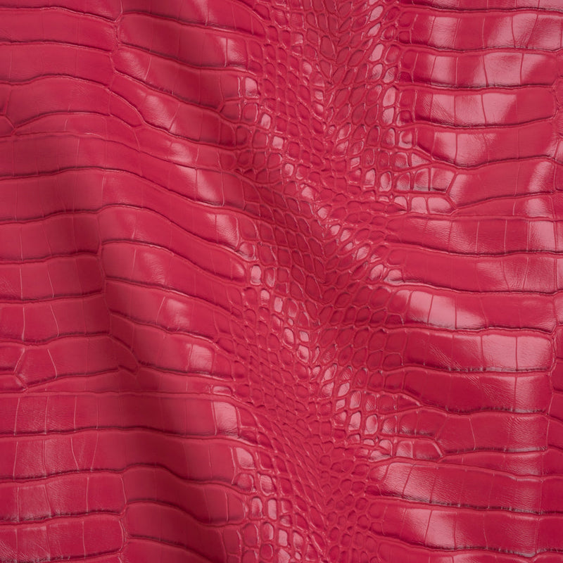 Crocodile Faux Leather Vinyl - Hot Pink - Kristin Collection