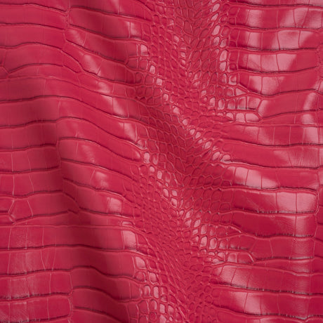 Crocodile Faux Leather Vinyl - Hot Pink - Kristin Collection