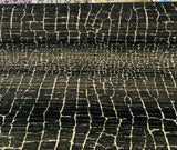 Fourwind Snake Scale Latex Backed Tfa Chenille Upholstery Fabric - Black Grey Beige Brown Snake Scale Pattern, 58" Width (1 Yard)