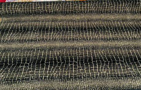 Fourwind Snake Scale Latex Backed Tfa Chenille Upholstery Fabric - Black Grey Beige Brown Snake Scale Pattern, 58" Width (1 Yard)