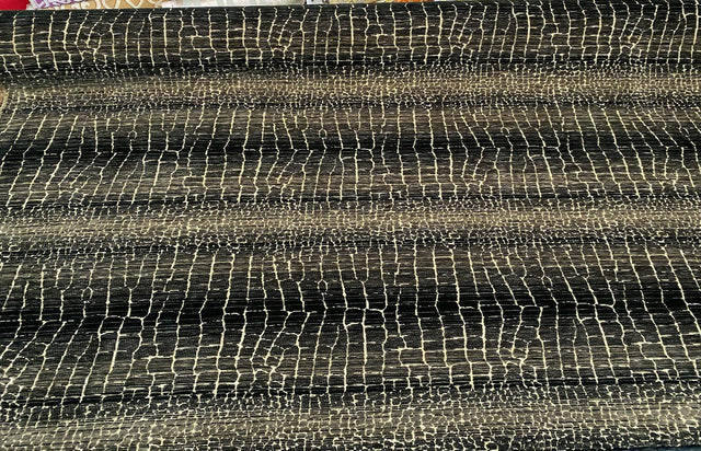 Fourwind Snake Scale Latex Backed Tfa Chenille Upholstery Fabric - Black Grey Beige Brown Snake Scale Pattern, 58" Width (1 Yard)