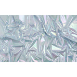 Metallic Lame Jacketing - Pastel Rainbow Ombre Stripe on Pale Blue - Inez Collection