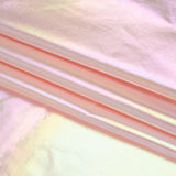 Metallic Lame Jacketing - Pastel Rainbow Ombre Stripe on Baby Pink - Inez Collection