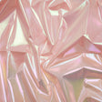 Metallic Lame Jacketing - Pastel Rainbow Ombre Stripe on Baby Pink - Inez Collection