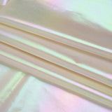 Metallic Lame Jacketing - Pastel Rainbow Ombre Stripe on Ivory - Inez Collection