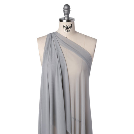Nylon Stretch Mesh - Silver - Bernetta Collection