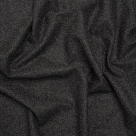 Super 130s Wool Flannel Suiting Made in Italy - Heathered Gray - Deadstock
