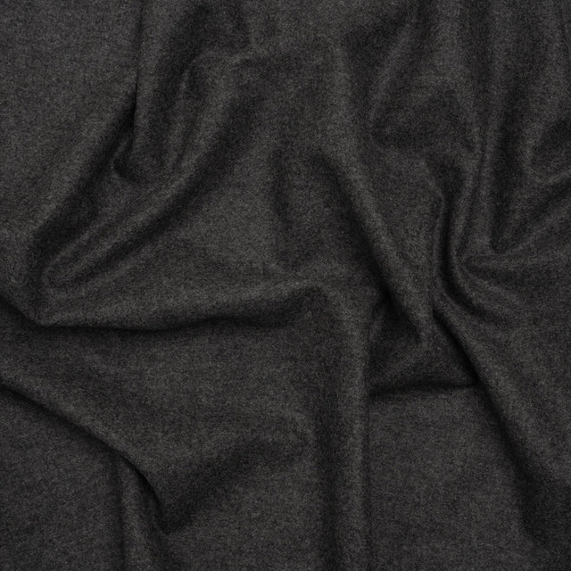 Super 130s Wool Flannel Suiting Made in Italy - Heathered Gray - Deadstock