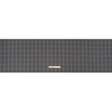 Super 130s Wool Twill Suiting Made in Italy - Gray and Sky Blue Plaid - Deadstock