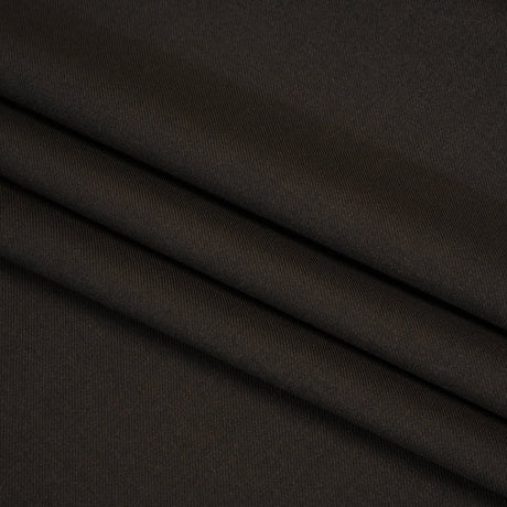 Super 150s Wool Twill Suiting Made in Italy - Coffee Brown - Deadstock