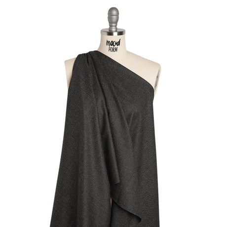 Super 130s Wool Suiting Made in Italy - Heathered Charcoal - Deadstock