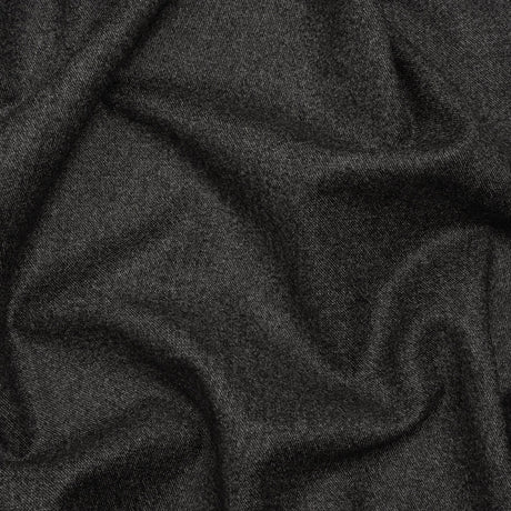Super 130s Wool Suiting Made in Italy - Heathered Charcoal - Deadstock