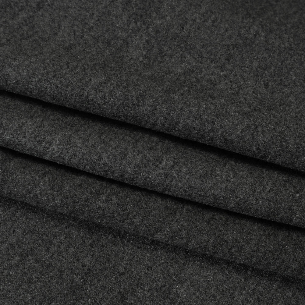 Ultra Soft Brushed Silk and Wool Suiting Made in Italy - Heathered Gray - Deadstock