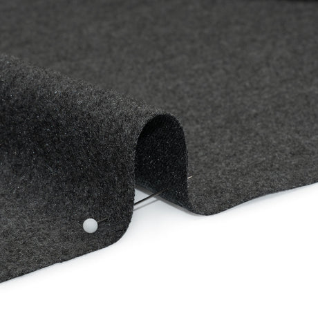 Ultra Soft Brushed Silk and Wool Suiting Made in Italy - Heathered Gray - Deadstock