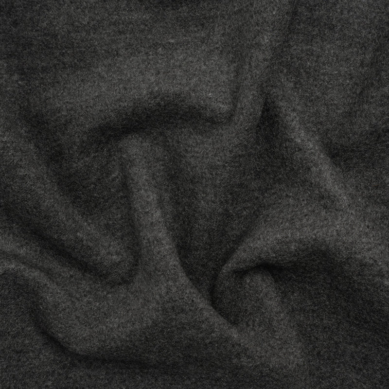 Ultra Soft Brushed Silk and Wool Suiting Made in Italy - Heathered Gray - Deadstock