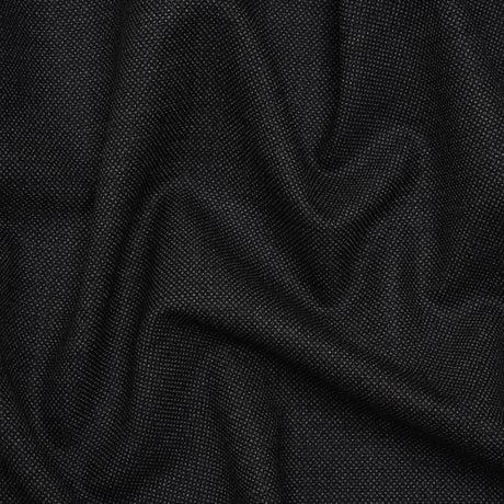 Super 120s Wool Dobby Suiting Made in Italy - Black and White Spots - Deadstock