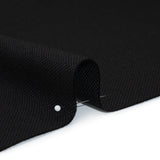 Wool Basketweave Suiting Made in Italy - Black - Deadstock