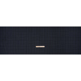 Super 130s Wool Suiting Made in Italy - Dark Blue and Black Plaid - Deadstock