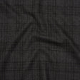 Super 130s Wool Suiting Made in Italy - Charcoal, Black and Brown Plaid - Deadstock