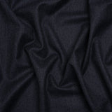 Super 130s Wool Dobby Suiting Made in Italy - Navy and White Spots - Deadstock