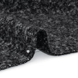 Plush Brushed Wool and Alpaca Boucle Coating Made in Italy - Black and White Heathered - Deadstock
