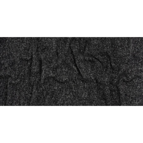 Plush Brushed Wool and Alpaca Boucle Coating Made in Italy - Black and White Heathered - Deadstock