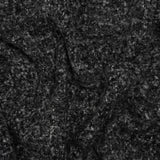 Plush Brushed Wool and Alpaca Boucle Coating Made in Italy - Black and White Heathered - Deadstock