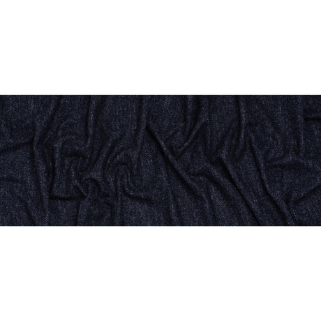 Brushed Wool and Silk Coating Made in Italy - Tweedy Blue and Navy Herringbone - Deadstock