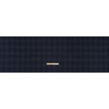 Wool, Silk and Cashmere Boucle Suiting Made in Italy - Blue and Navy Plaid - Deadstock