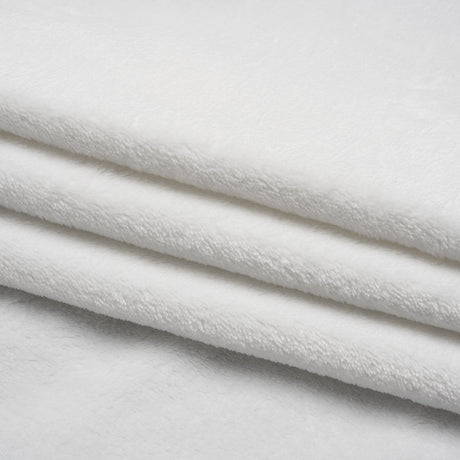 Double Faced Minky Fleece - White - Avery Collection