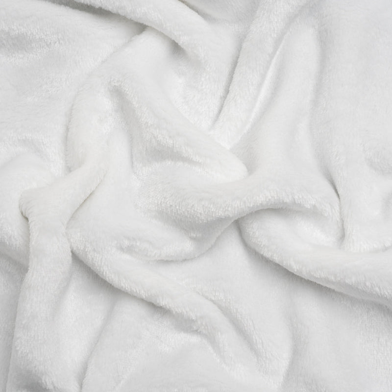 Double Faced Minky Fleece - White - Avery Collection