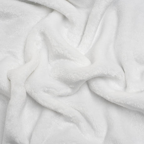 Double Faced Minky Fleece - White - Avery Collection