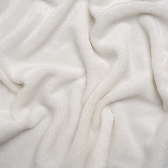 Double Faced Minky Fleece - Ivory - Avery Collection