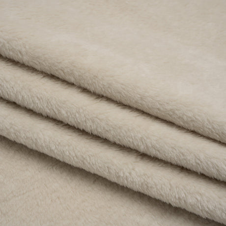 Double Faced Minky Fleece - Eggshell - Avery Collection