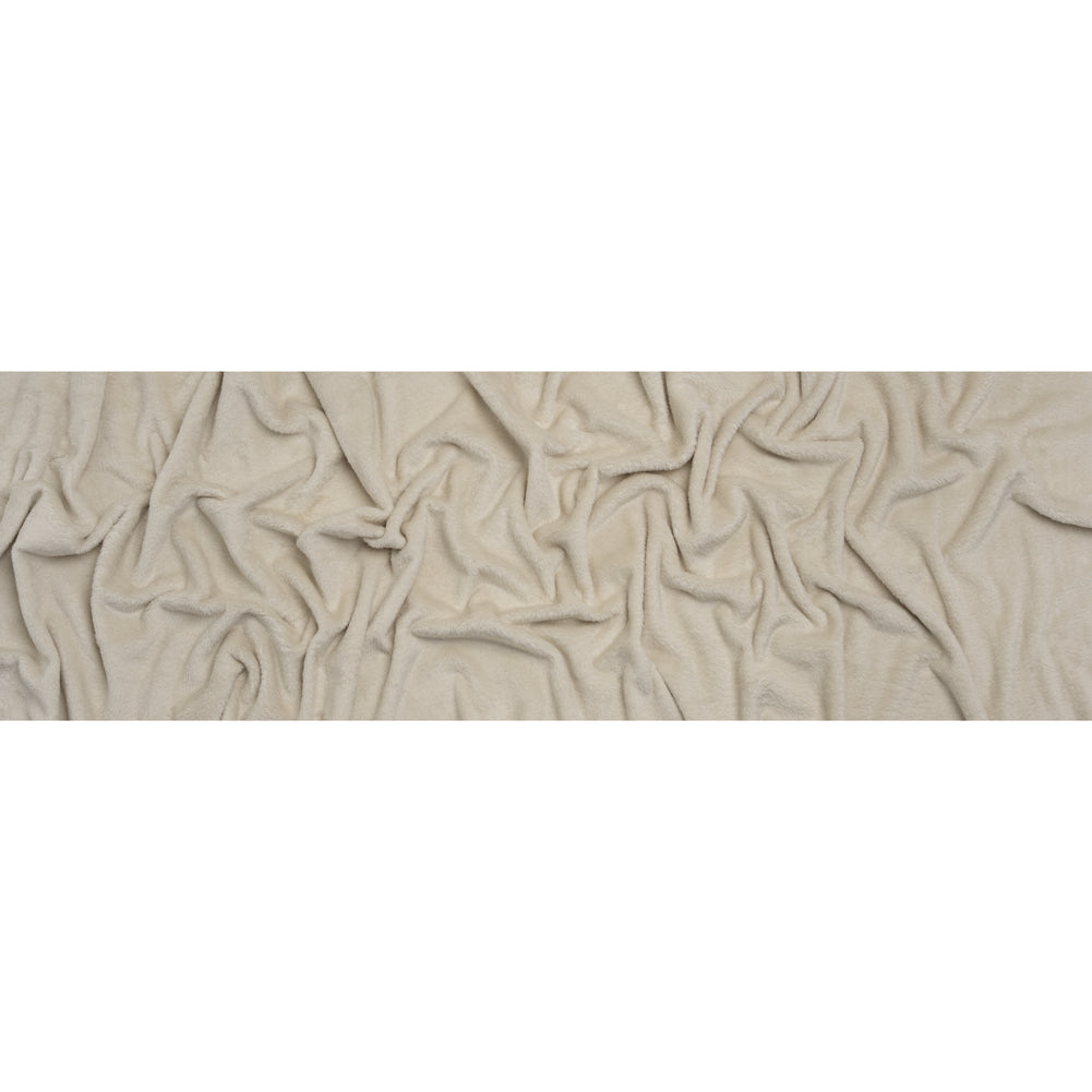 Double Faced Minky Fleece - Eggshell - Avery Collection