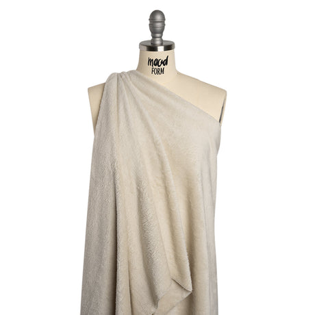 Double Faced Minky Fleece - Eggshell - Avery Collection