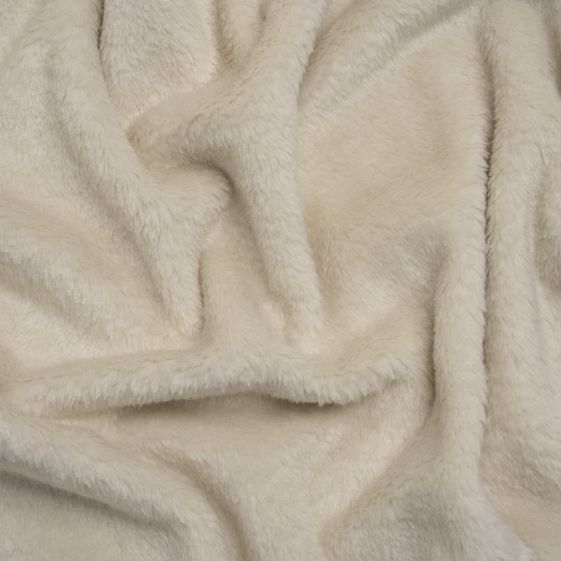 Double Faced Minky Fleece - Eggshell - Avery Collection
