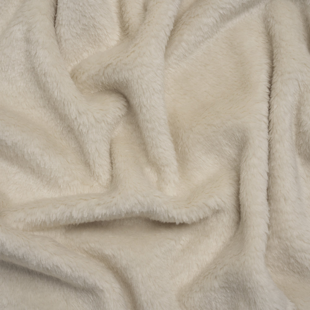 Double Faced Minky Fleece - Eggshell - Avery Collection