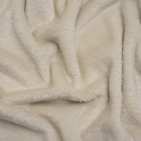 Double Faced Minky Fleece - Eggshell - Avery Collection