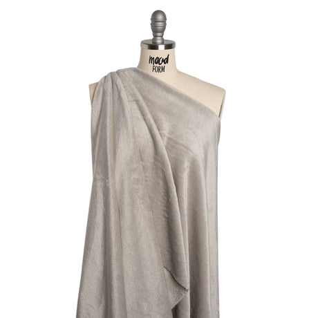 Double Faced Minky Fleece - Platinum - Avery Collection