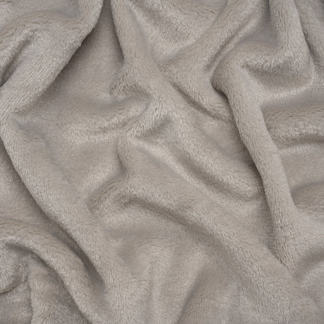 Double Faced Minky Fleece - Platinum - Avery Collection